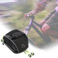 thumbnail image 2 of Classic Black Bicycle Front Handlebar Storage Bag - 12 Inch Multilayer Bike Accessory with Double-Headed Zippers for Keys, Mobile Phone & Small Items - Durable High-Quality Cycling Gear, 80g, 2 of 6