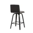 thumbnail image 5 of Hawthorne Collections 26" Modern Faux Leather Swivel Counter Stool in Gray, 5 of 6