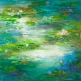 thumbnail image 2 of Finch, Sheila 26x26 White Modern Wood Framed Museum Art Print Titled - Water Lily Pond #2, 2 of 4