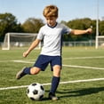 thumbnail image 6 of IFNWSV Girls Athletic Sets 2 Piece Short Sleeve Round Neck Thin and Breathable Top and Shorts with Pocket Set White 6-7 Years, 6 of 7