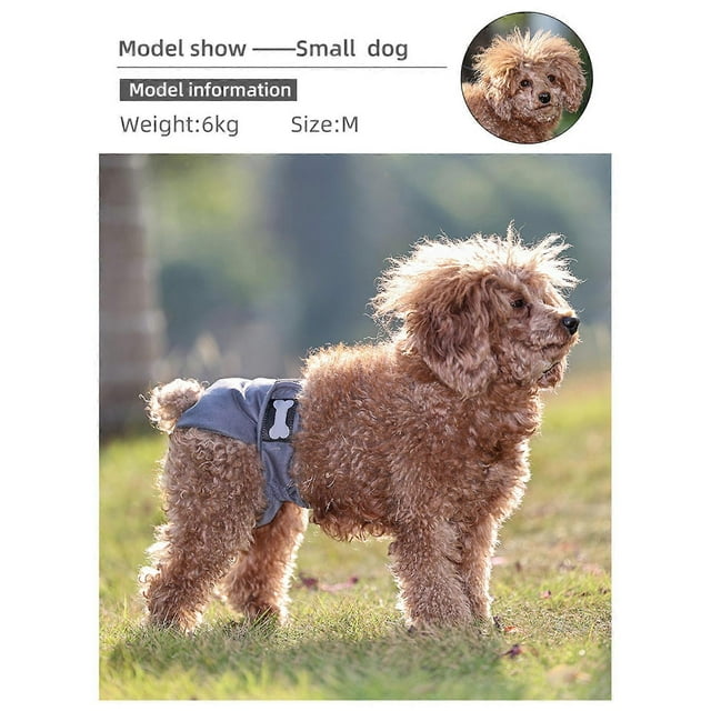 Washable Wrap Diapers for Female Dogs Reusable Female Dog Diaper Breathable Female Dog Wraps, Pack of 3