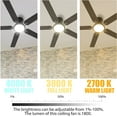 thumbnail image 3 of Smaair 52" Voice Control Low Profile Ceiling Fan with Dimmable LED Light and Remote, 5 Blades with Reverse Airflow, 3 of 9