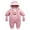Pink, variant on Zshosam Baby Bunting Suit Newborn Fleece Jumpsuit Hooded Warm Thicken Winter Outwear Snowsuit for Baby Girls and Boys Size 12 18 Months,(Wine 12-18 Months)