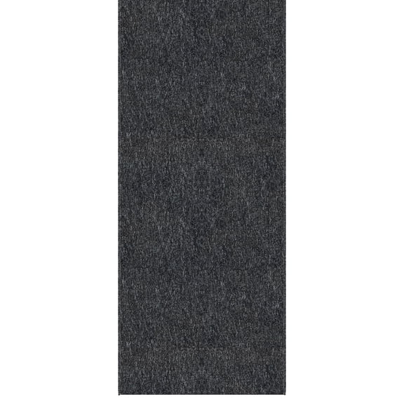 Ottomanson Hallway Runner Rug 1'10" x 11' Non-Slip Stain-Resistant Custom Size Carpet for Kitchen, Black