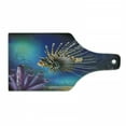 thumbnail image 1 of Ocean Cutting Board, Underwater World Exotic Bubble Fish and Plants Nautical Theme Illustration, Tempered Glass Cutting and Serving Board, Wine Bottle Shape, Blue Brown Purple, by Ambesonne, 1 of 1