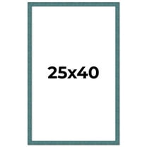 25x40 Frame Blue Rustic Barnwood Solid Wood Picture Frame Width 1.25 Inches | Interior Depth 0.5