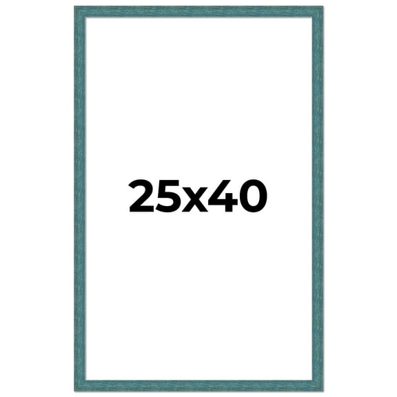 25x40 Frame Blue Rustic Barnwood Solid Wood Picture Frame Width 1.25 Inches | Interior Depth 0.5