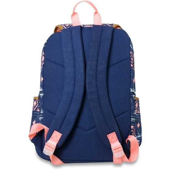 17 Inch Cotton Canvas Triple Pocket Drawstring Flap Backpack