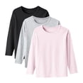 thumbnail image 4 of HCNTES Boys T-Shirt with Long Sleeve, Crew Neck Super Soft Cotton Loose Fit Casual Pullover Tees 3-Pack(Blue,13-14 Years), 4 of 4