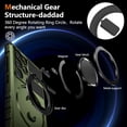 thumbnail image 3 of Phone Case for Samsung S22 Ultra Case with Ring Magnetic Fits Wireless Charger, 2 in 1 Soft TPU and Hard PC Cover Samsung Galaxy S22 Ultra Case Shockproof Rugged Black (Green), 3 of 17
