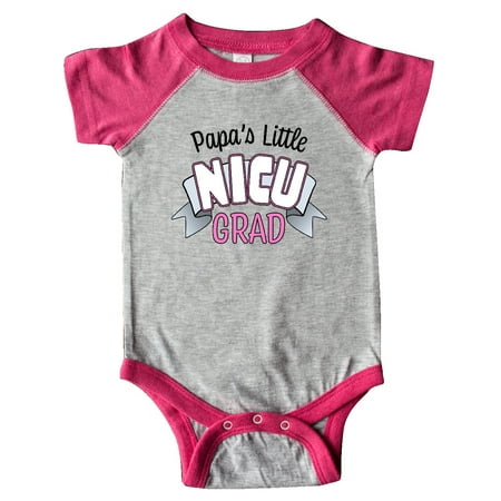 

Inktastic Papa s Little Nicu Grad in Pink with Banner Gift Baby Boy or Baby Girl Bodysuit