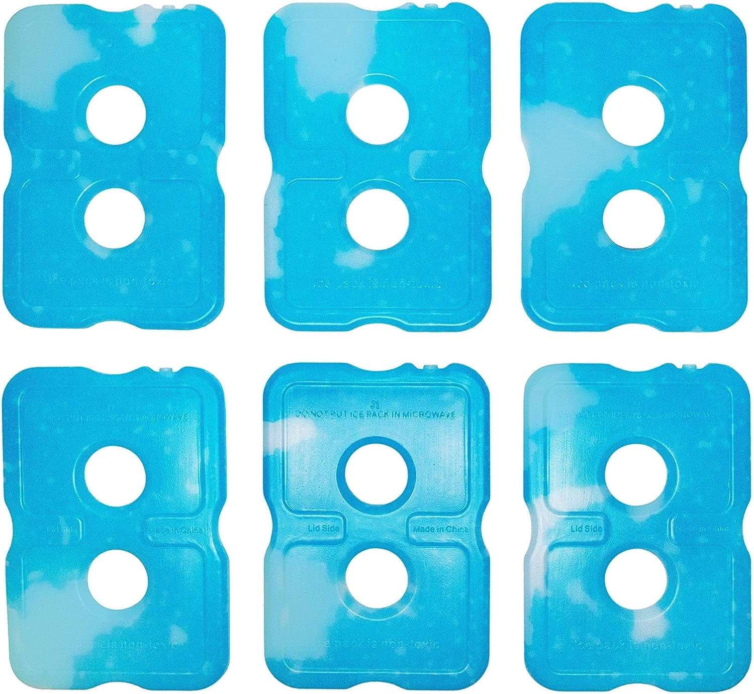 Healthy Packers Reusable Ice Packs for Lunch Box and Cooler, Blue, 6 Pack