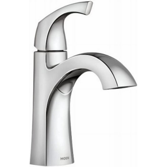Moen Lindor Bathroom Sink Faucet 84505 Chrome - 1-Handle WaterSense - 4-in with Drain