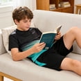 thumbnail image 5 of Adarl Boys Athletic Shorts Set 2 Piece Quick Dry Short Sleeve T-Shirt and Mesh Shorts Soccer Set for Running, Basketball, Football, Tennis, 5 of 7