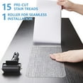 thumbnail image 2 of Butizone Non Slip Stair Treads 6”x 24”,15-Pack Pre-Cut PEVA Transparent Anti Slip Strips, 2 of 7