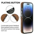 thumbnail image 4 of Nalacover for iPhone 14 Plus Case, Skin Friendly Slim PU Leather Soft Lining Cover, Lightweight TPU Shockproof Plating Buttons Camera Lens Protection Case for iPhone 14 Plus,Brown, 4 of 11