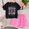 thumbnail image 2 of Toddler Girls Summer 2Pcs Outfits Set Cute Ladybug Print T-Shirt & Allover Floral Shorts Kids Outfit 3T 4T 5T 6T 7T, 2 of 7