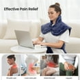 thumbnail image 3 of RENPHO "24x37" Shoulder Heating Pad for Back Pain Relief, Electric Large Heating Pad for Neck & Wrap with 6 Heat Settings & Auto Shut-Off, Birthday Christmas Gifts for Women Men, Dark Blue, 3 of 12