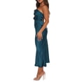 thumbnail image 3 of xiaxaixu Femmes Envelopper Poitrine Robe Bodycon Couleur Unie Évidé Bustier Croix Tie-Up Dos Nu Robe de Cocktail Parti Club Robe Midi, 3 of 5