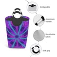 thumbnail image 4 of DouZhe 50L Rectangular Laundry Basket, Abstract Tie Dye Prints Waterproof Foldable Laundry Hamper with Aluminum Handles, 4 of 6