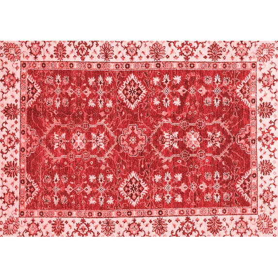 Ahgly Company Indoor Rectangle Oriental Red Traditional Area Rugs, 5' x 8'