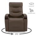 thumbnail image 2 of CHITA Power Swivel Glider Rocker Recliner Nursery Chair with USB for Living Room, Fabric, Chocolate, 2 of 12