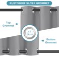 thumbnail image 3 of DONGPAI Outdoor Curtain for Patio Waterproof 52 x 84 Inch Windproof Thermal Insulated Top and Bottom Grommets Light Blocking Outside Curtains Keep Privacy for Yard/Porch, 1 Panel, Gray, 3 of 8