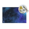 thumbnail image 4 of ZNDUO Placemats, 6 PCS Heat Resistant Stain Resistant Woven PVC Insulation Placemats, Durable Washable Elegant Table Mats for Dining-Star Space, 18"x12", 4 of 6