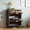 Walnut, variant on Shoe Cabinet Storage, Modern Freestanding Organizer with 2 Flip Drawers, Narrow Shoe Rack for Entryway, Walnut
