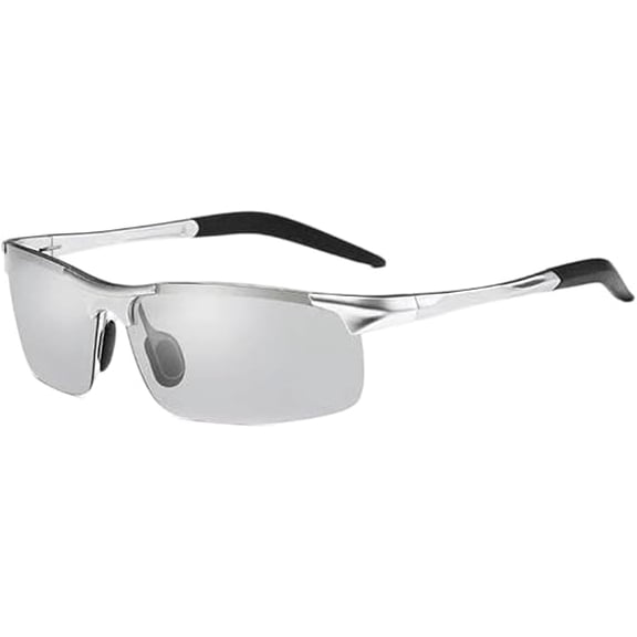 Photochromic Safety Glasses Men Polarized Anti-Glare Light-Adaptive Sunglasses
