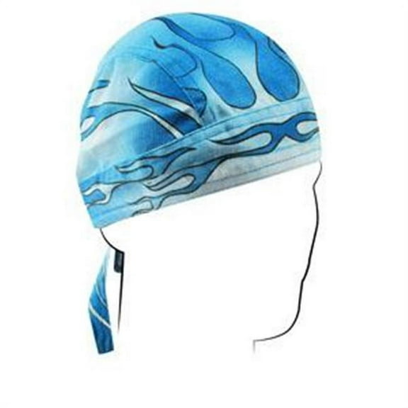 Zan Headgear 100% Cotton Road Hog Flydanna Bandanna, Blue Blaze, OSFM
