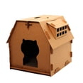 thumbnail image 2 of Corrugated Paper Cat House Sturdy Cat Scratch House Kitten Cardboard House, 2 of 10