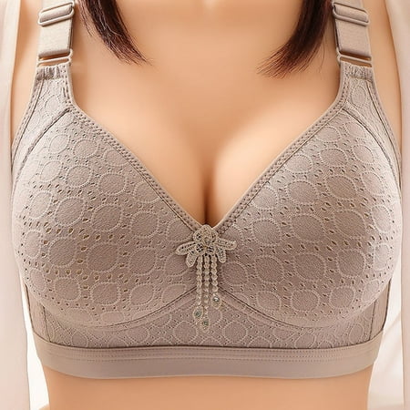 

SELONE 2023 Everyday Bras for Women Push Up No Underwire Everyday for Sagging Breasts Breathable No Rims Nursing Bras for Breastfeeding High Impact Bras Sports Bras for Women Longline Bras Gray M