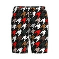 thumbnail image 7 of JUNZAN Houndstooth Green Red Pattern Sleep Pajama Shorts for Men,Men's Pajama Bottoms,Sleepwear,Pj Shorts, 7 of 7