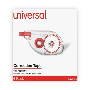Sideways Appft CorrectTape,1/5x393",PK6 UNV75610