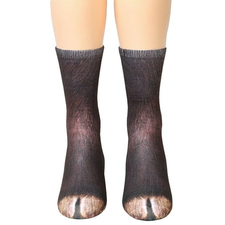 

NLAGER Socks Unisex 3D Print Simulation Animal Paw Hoof Adult Children Elastic Cotton Socks