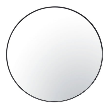 Varaluz Tablet 30-in Round Wall Mirror - Black