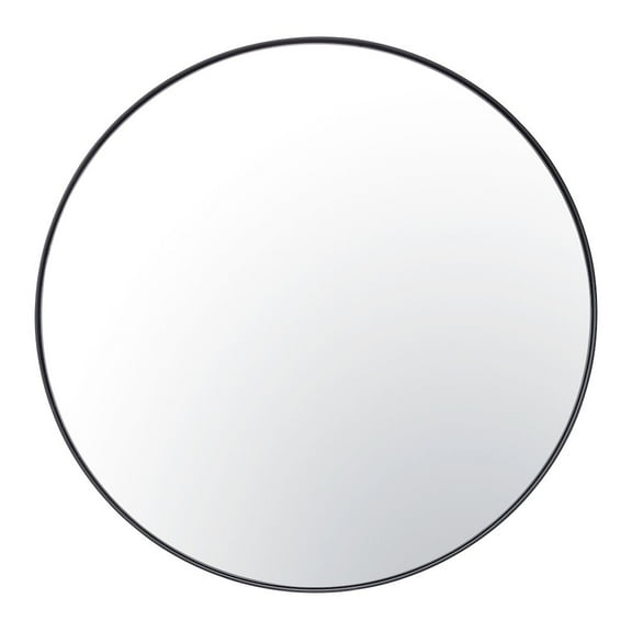 Varaluz Tablet 30-in Round Wall Mirror - Black