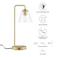 thumbnail image 2 of Modway Element 1-Light Modern Glass/Metal Table Lamp in Satin Brass, 2 of 7