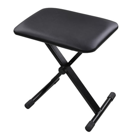 - Yescom Height Adjustable Folding Keyboard Bench X-Style Padded Seat Chair Stool Portable Black