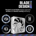 thumbnail image 3 of Cooler Master 120 white 120 case fan|water cooling|air cooling, lighting, dynamic 1,750 RPM, air balance blades, hybrid|frame, 3 of 5