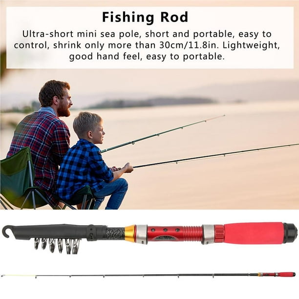 Fishing Rods 1.7m Fishing Rod Reel Combos 5-Piece Portable