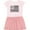 Pink With Stripes, variant on Inktastic Parkinson's Awareness Gray Ribbons and Flag Girls Toddler Dress