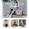 thumbnail image 5 of Tote Bag for Women - Pioneer Flower Shoulder Bag - Large Utility Work Duffle Bag with Zipper Handbag for Travel, Work, Sprots, 5 of 5