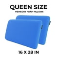 thumbnail image 4 of Imaginarium 2-Pack Big Memory Foam Queen Fun Pillow with Cool-to-the-Touch Cover, 18" x 28", Cosmic Blue, 4 of 7