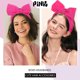 thumbnail image 3 of Diademas con lazos de gran tamaño, diademas con nudo de lazo súper grande, tocado ancho para mujeres y niñas, lindos accesorios para el cabello para fiesta de cumpleaños, disfraz de festival (ROSA CA, 3 of 3