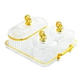 thumbnail image 3 of WeiLaiKeQi Appetizer Plate Serving Platter for Dining Room Wedding Holiday 3 Bowls, 3 of 9