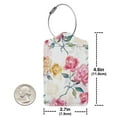 thumbnail image 4 of Disketp 2 Pcs Luggage Tag For Suitcase,Colorful Flowers Leather Baggage Tag With Stainless Steel Loop Privacy Cover For Women Men Girls, 4 of 5