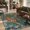 Green, variant on Tiger Leopard Print Green Area Rug, Animal Washable Living Room Bedroom Rug