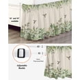 thumbnail image 3 of Hummingbird Wrap Around Bed Skirts for King Bed 18" Drop,Bed Skirt with Adjustable Elastic Belt Dust Ruffle Bed Valance for Bedroom Hotel Sage Green Botanical Leaf Vintage Botanical Bed Frame Cover, 3 of 7